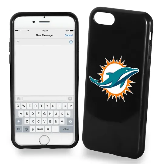 Discover football Miami Dolphins Soft Case For iPhone SE (2022), (2020), 8, 7 (4.7")