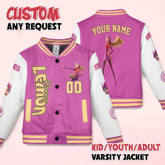 Custom Honey Lemon Varsity Jacket, Disney Big Hero 6 Baseball Jacket, Disneyland Baseball Jacket Outfit