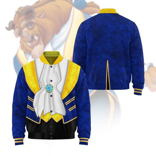 Beast Prince Baseball Jacket, Beauty and Beast Costume Shirt, Royal Cartoon Jacket