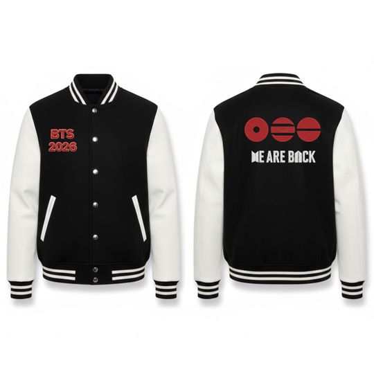Discover Kpop Varsity Jacket 2026, We Are Back Jacket, Kpop Fan Jacket