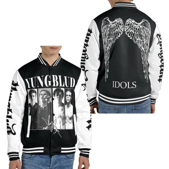 Yungblud Jackets Baseball Clothing Uniform Coat Be Fookin Happy Yungblud Printed Tracksuit Hip Hop Sweatshirt Jacket