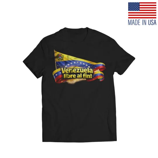 Discover Venezuela Libre al Fin! Maduro Captured Venezuela Libre Men's Reprint T-Shirt