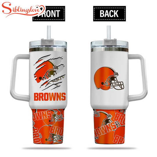 Cleveland Browns Amazing Logo Team football Tumbler 40Oz