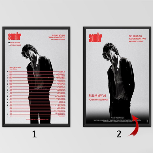 Discover Sombr The Late Nights And Young Romance Tour Dates 2025 North America Poster