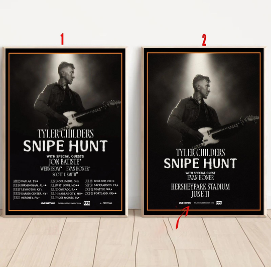 Discover Custom Tyler Childers 2026 Snipe Hunt Tour Poster