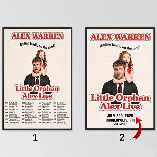 Discover Alex Warren 2026 Tour Poster