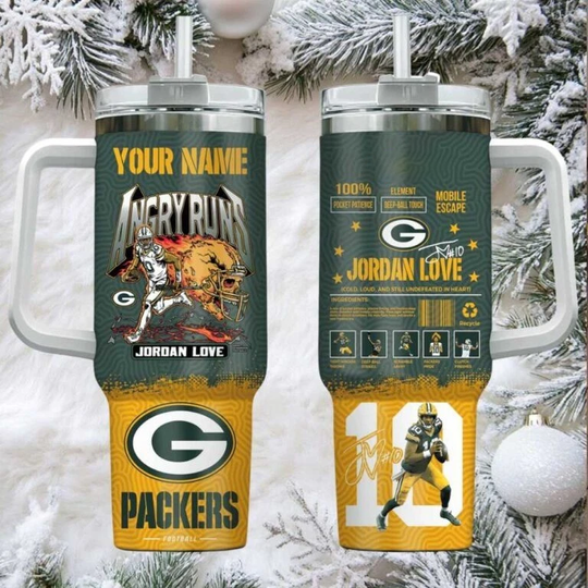 Discover Green Bay Packers 40oz Tumbler with Handle Custom Football Fan Cup