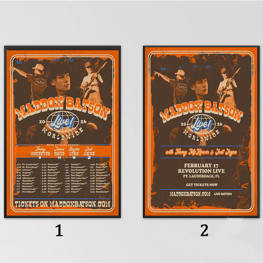 Discover Custom Poster - Maddox Batson - Live Worldwide Tour Poster