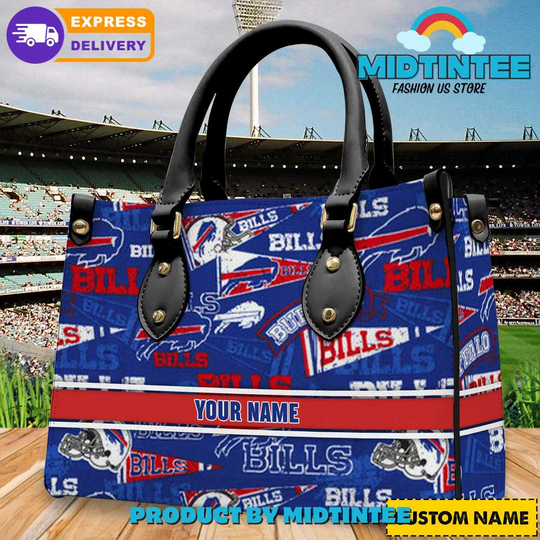 Buffalo Bills football Personalized Leather Handbag