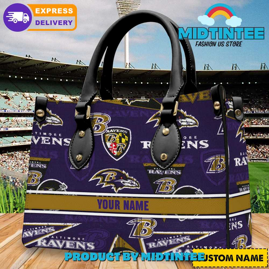 Baltimore Ravens football Personalized Leather Handbag