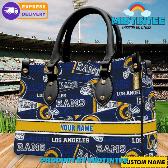 Discover Los Angeles Rams football Personalized Leather Handbag