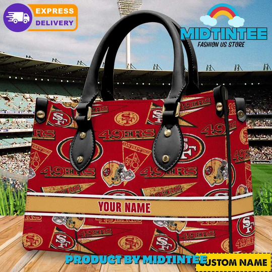 Discover San Francisco 49ers football Personalized Leather Handbag