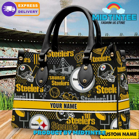 Discover Pittsburgh Steeler football Personalized Leather Handbag