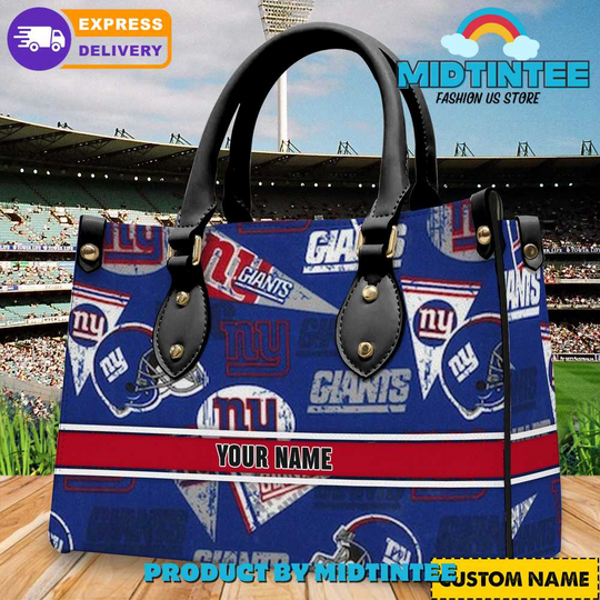 Discover New York Giants football Personalized Leather Handbag