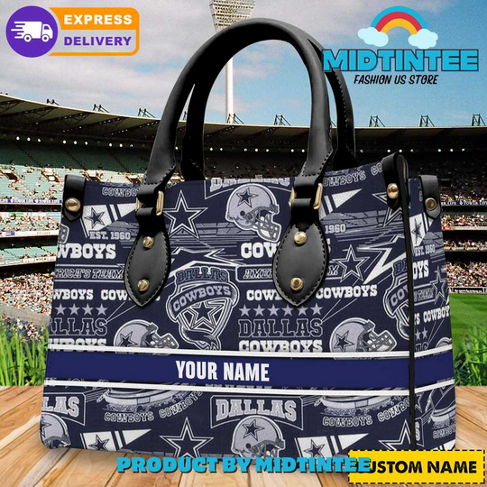 Dallas Cowboys football Personalized Leather Handbag