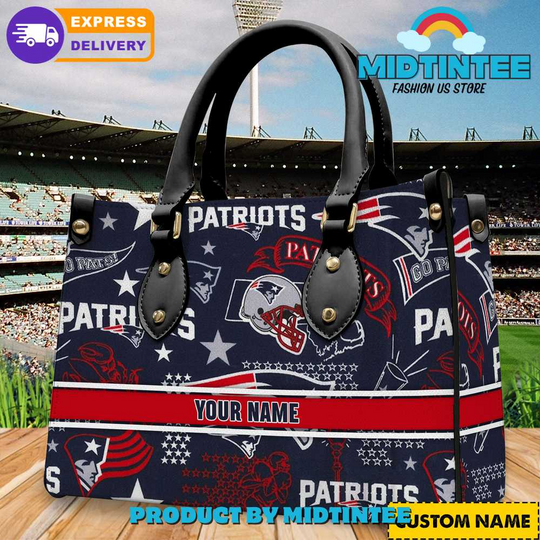 Discover New England Patriots football Personalized Leather Handbag