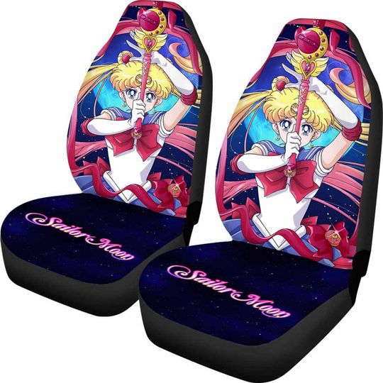 Sailor Moon Car Seat Covers Manga Anime Girl Auto Interior Accessories Fan Gift