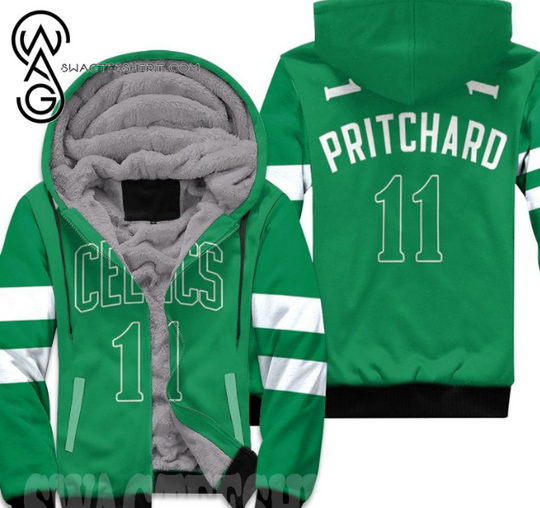Celtics Payton Pritchard 2020-21 Earned Edition Green New Fashion Full Printed Fleece Hoodie