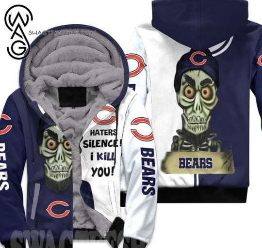 Discover Chicago Bears Haters I Kill You Full Printed Fleece Hoodie