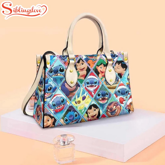Discover Stitch And Lilo Ohana Cartoon Cute Leather Handbag