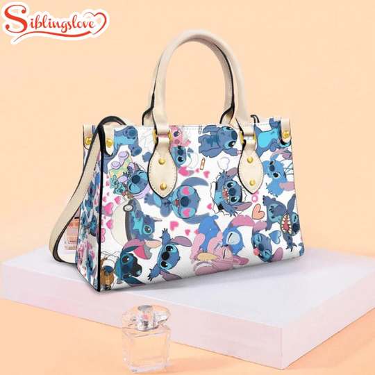 Discover Stitch Cute Cartoon Pattern Leather Handbag