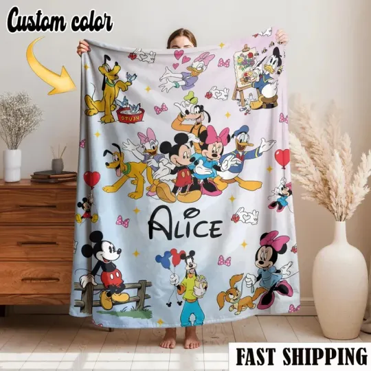 Discover Personalized Mickey Fleece Blanket/Disney Baby Fleece Blanket