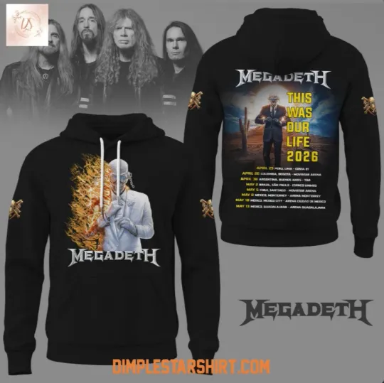 Discover Megadeth This War Our Life 2026 Hoodie 3D