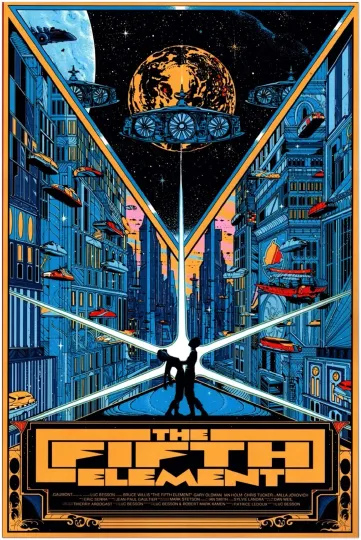 Discover The Fifth Element Movie Poster, Bruce Willis Print, Alternate Version Wall Art