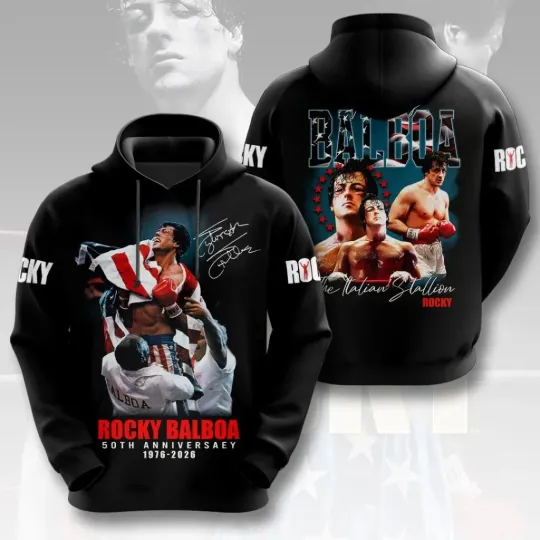 Discover Rocky 50th Anniversary 3D Apparel Hoodie