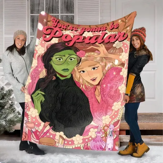 Discover Personalized Wicked Musical Blanket, Custom Family Name, Fan Gift Fleece Blanket