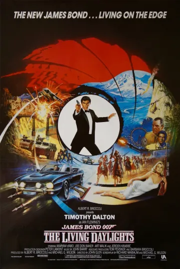 Living Daylights James Bond Movie Poster Timothy Dalton US Version