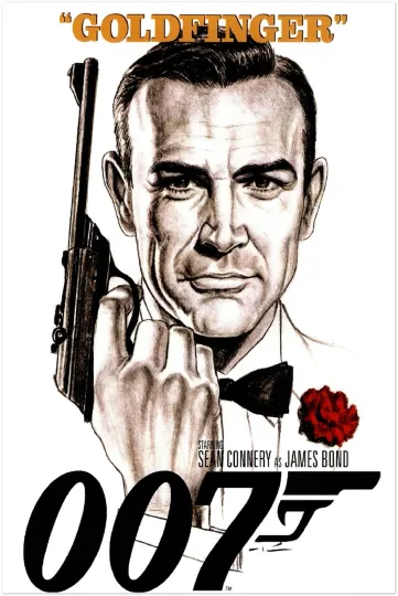 Goldfinger James Bond Movie Poster Sean Connery Vertical Premium Matte Poster