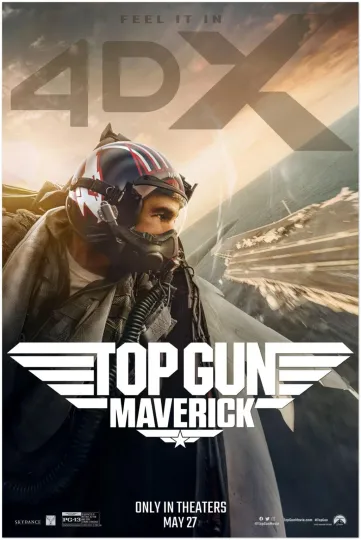 Top Gun Maverick Vertical Movie Poster 2022