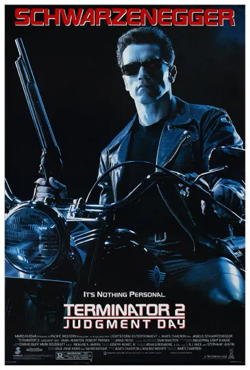 Discover Terminator 2 Judgement Day Movie Poster Arnold Schwarzenegger US Vertical Premium Matte