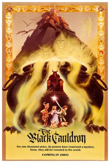 Discover The Black Cauldron Disney Movie Poster 1985 US Release Vertical Premium Matte