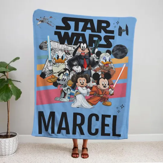 Discover Personalized Star Wars Blanket, Disney Characters Fleece Blanket