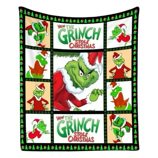 Discover funny character Funny Emotions Graphics Christmas Cozy Fleece Blanket