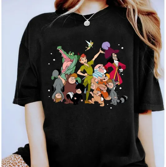 Discover Disney T-Shirt Peter Pan Group Characters Level Unisex #2