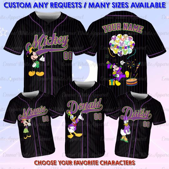 Discover Mickey And Friends Mardi Gras Jersey, Mickey Minnie Donald Daisy Goofy Pluto Jersey, Fat Tuesday Festival Shirt, Disneyland Festival Shirt