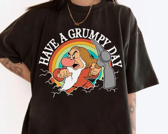 Discover Disney T-Shirt Snow White Grumpy Have A Grumpy Day Unisex #2
