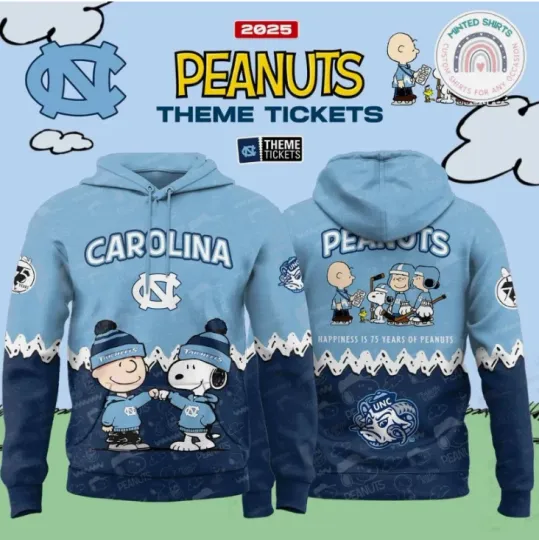 Discover Carolina X Peanuts 2025 3D Hoodie Gift For Valentine
