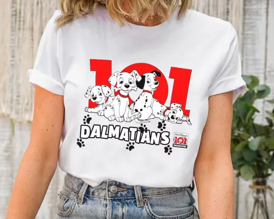 Discover Disney T-Shirt 101 Dalmatians Puppies Cute  Unisex #4