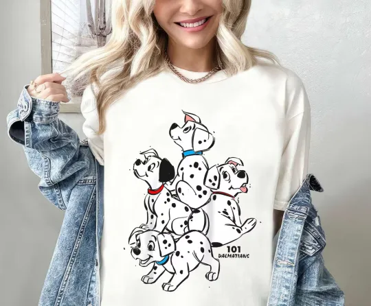 Discover Disney T-Shirt 101 Dalmatians Group Unisex #4