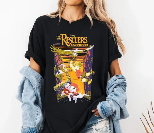 Discover Disney T-Shirt The Rescuers Down Under Group Cute Unisex #3