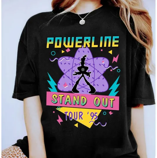 Discover Disney T-Shirt Powerline Stand Out Tour 95 Cute Unisex #3