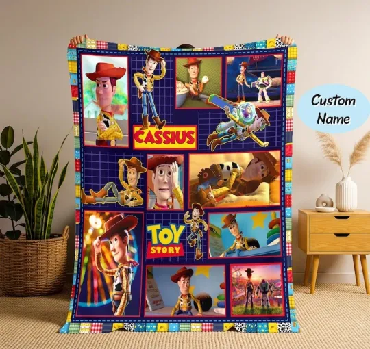 Discover Personalized Toy Story Blanket, Toy Story Disneyland Fleece Blanket