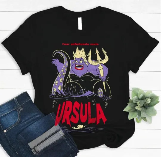 Discover Disney The Little Mermaid Shirt, Villains Ursula Potrait Graphic T-shirt