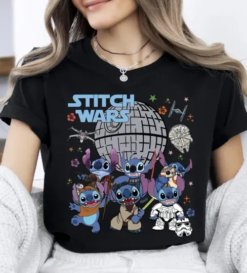 Discover Stitch Wars Shirt, Disney Star Wars Stitch  Galaxy's Edge