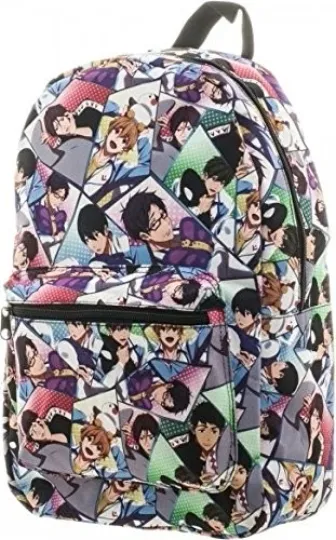 Discover Iwatobi Swim Club with Pets All Over 16" Backpack Anime Bag