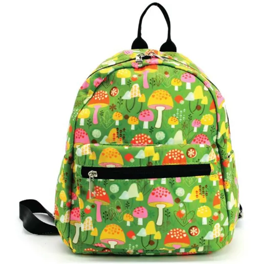 Discover Comeco Mushroom Motif Polyester Mini Backpack